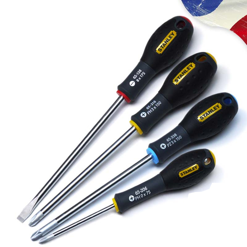 史丹利STANLEY 三色柄米字螺丝批PZ2X125mm 家用螺丝刀起子改锥多功能维修工具65-337-14