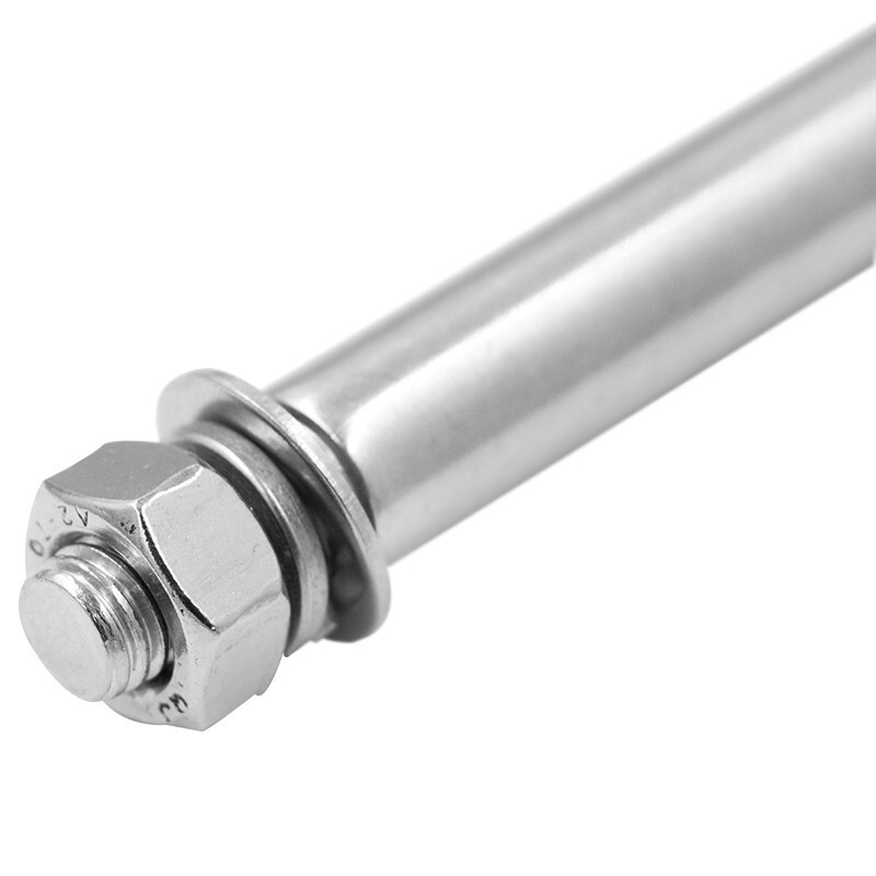 海斯迪克 国标304不锈钢膨胀螺栓 拉爆螺栓 拉爆爆炸螺丝钉膨胀管HK-07 M14*200(5个)无缝高清大图