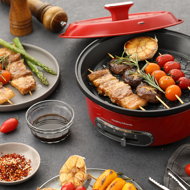 摩飞(Morphy richards)小圆锅多功能料理锅家用网红电烤锅炉一体小型电火锅MR9089 单个装