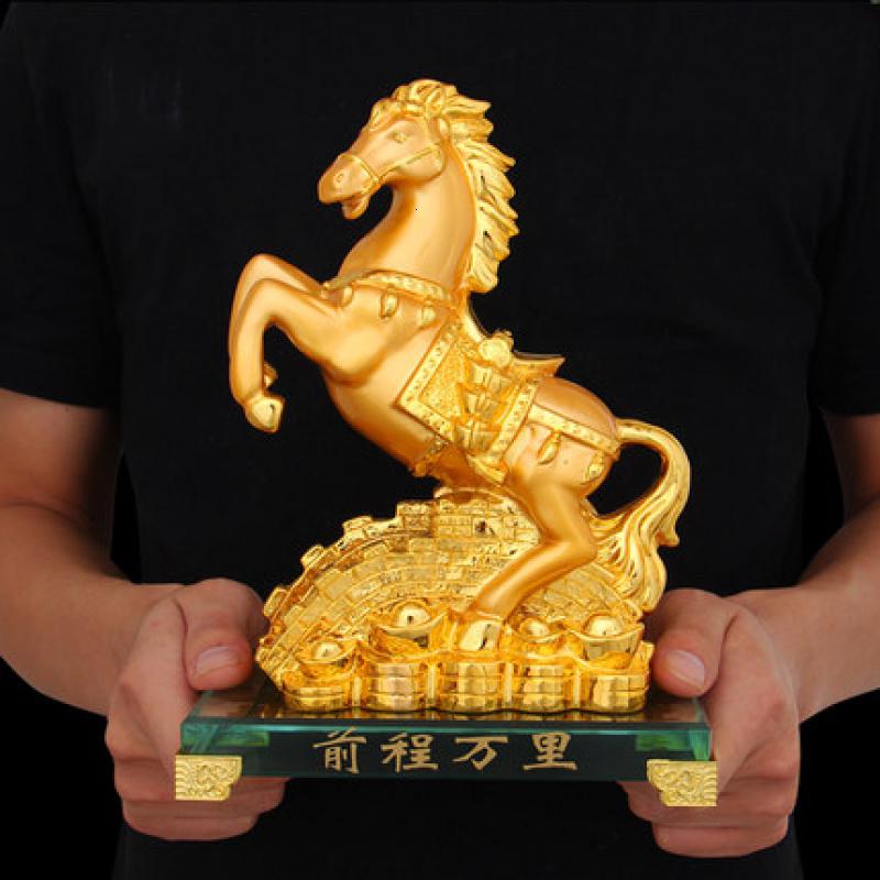 美帮汇马摆件马到成功工艺品 生肖马办公室前台家居装饰摆设品高清大图