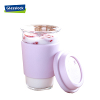 三光云彩(GLASSLOCK) 韩国进口钢化耐热玻璃水杯泡茶杯 紫色 RC106-1 500mL