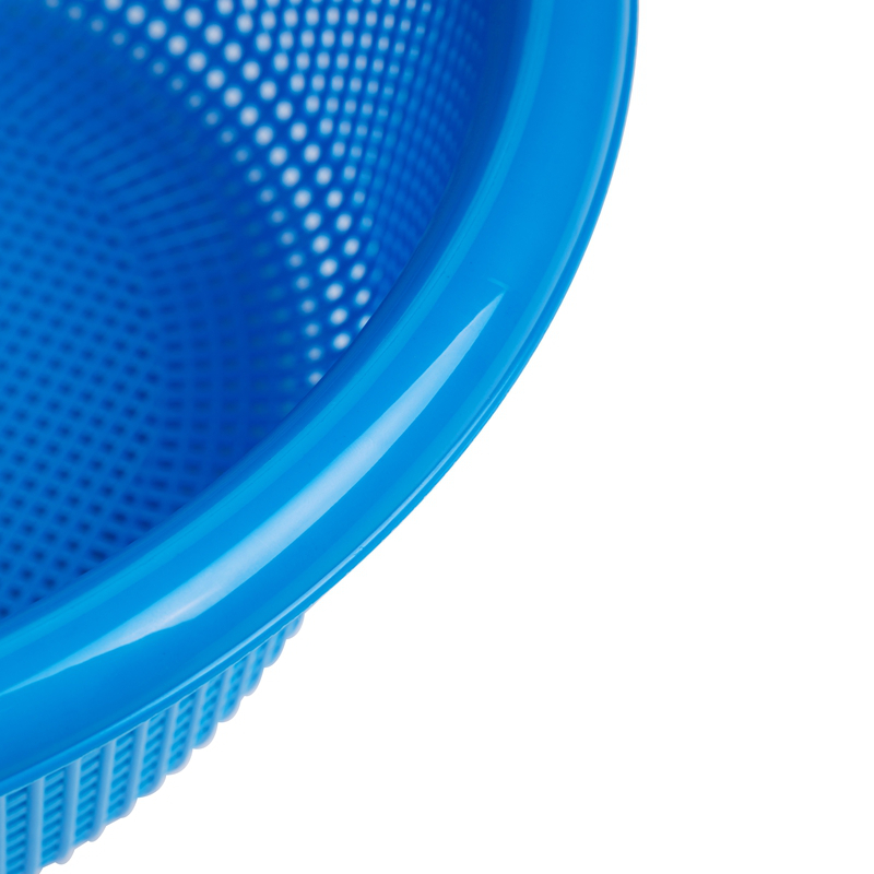 茶花 乐惠4号圆筛洗菜篮沥水篮φ41.5*14.4cm(蓝红白三色可选)/个高清大图