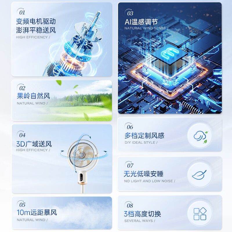 摩飞台式落地扇直流变频电风扇MR3702高清大图
