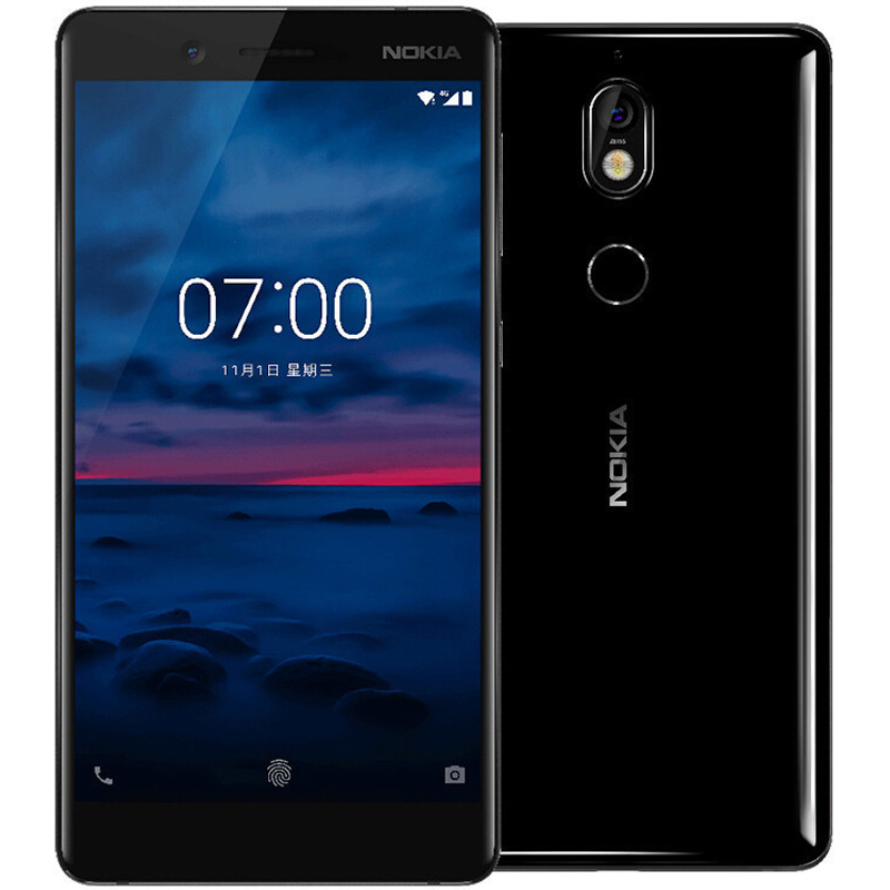 诺基亚7 (Nokia7) 4GB+64GB 黑色 双卡双待 移动联通双4G手机5.2英寸蔡司认证镜头指纹识别