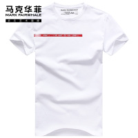 马克华菲短袖t恤男2022新款夏季潮牌潮流高端衣服纯棉百搭白色潮