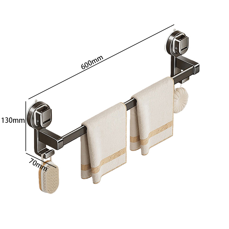 豫汉迎吸盘浴巾架 吸盘毛巾架600*70*130mm个