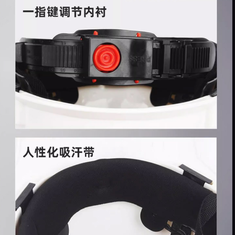 君御 安全帽防砸 1502/ABS/一指键/ 白色 (单位:个)
