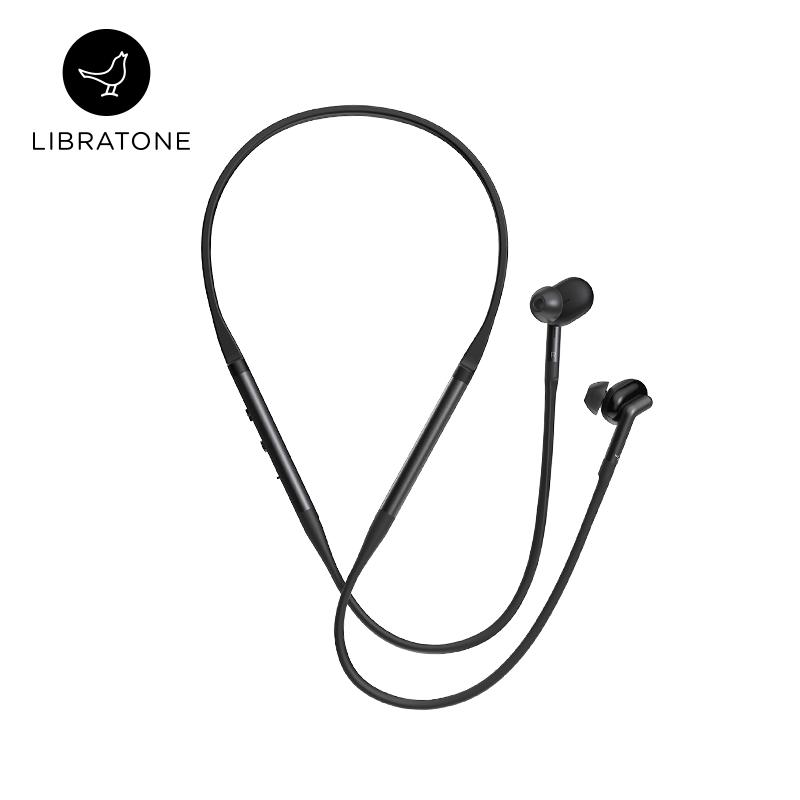 Libratone（小鸟耳机） TRACK+ 入耳式无线智能降噪耳机 蓝牙运动耳塞 颈挂式蓝牙耳机 黑色