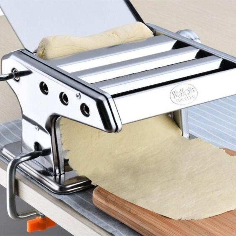 银色普通款二刀 俊媳妇不锈钢多功能手动压面机面条机家用面皮机蝴蝶