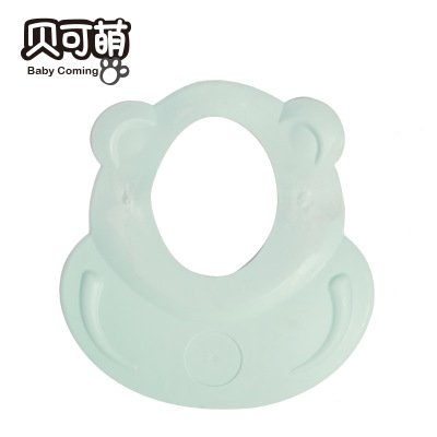 贝可萌(Baby Coming)儿童浴帽(绿色) 宝宝洗头帽 防水护耳宝宝洗澡帽