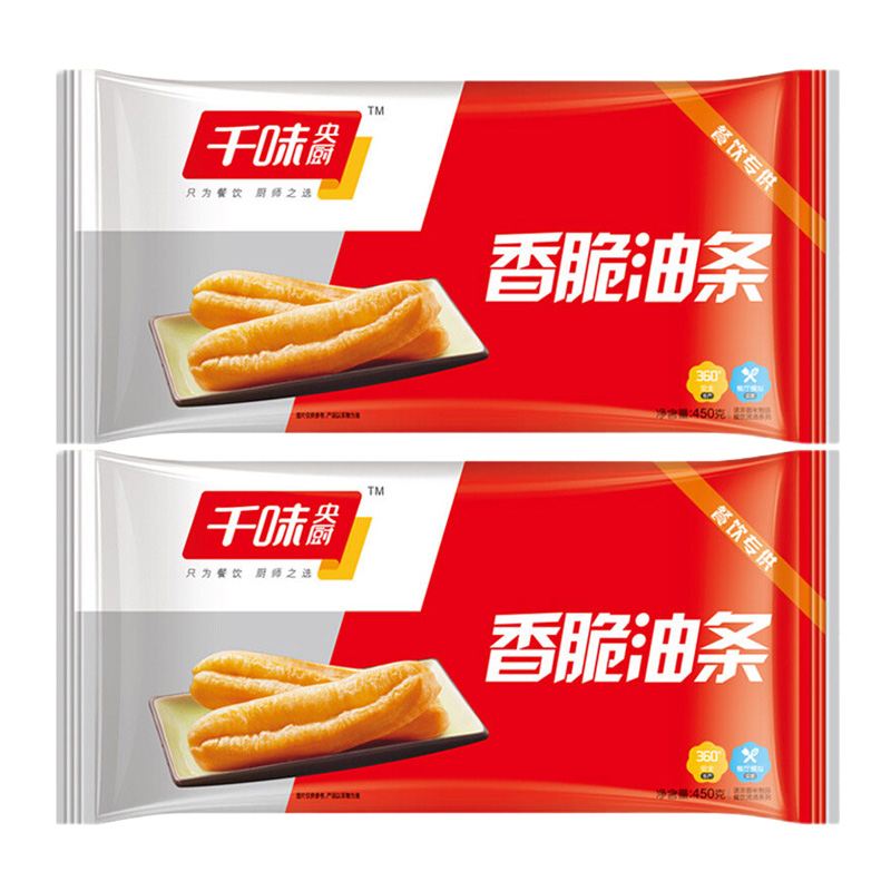 千味央厨香脆油条金黄酥脆控油清爽不腻耐放不易回软450g*2袋*20根