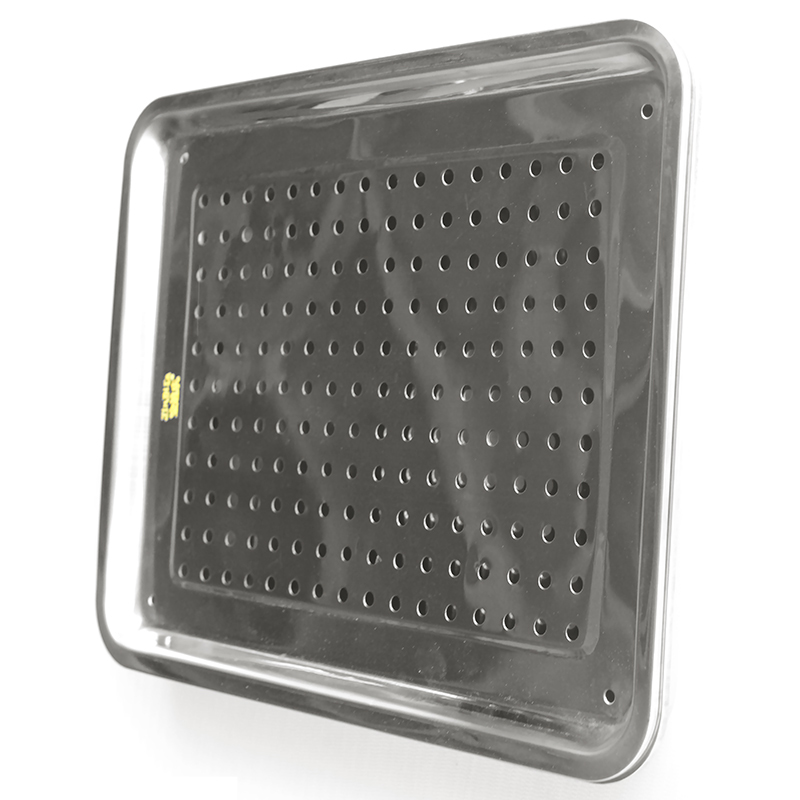 金迪乐不锈钢长方形茶盘沥水盘深盘+漏盘高清大图
