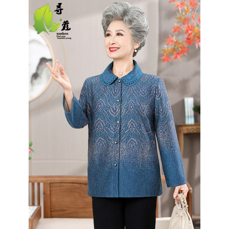 中老年人新款中式婆婆装奶奶装70-80岁老年女装老太太服装宽松女