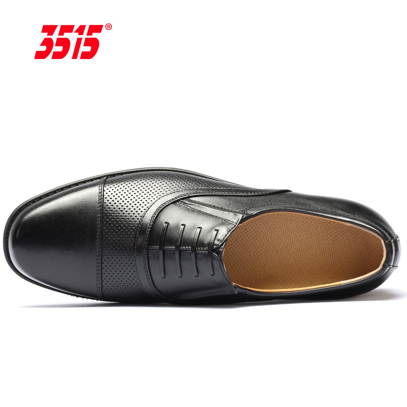 际华3515强人商务正装皮鞋男士真皮夏季透气休闲镂空三接头皮凉鞋