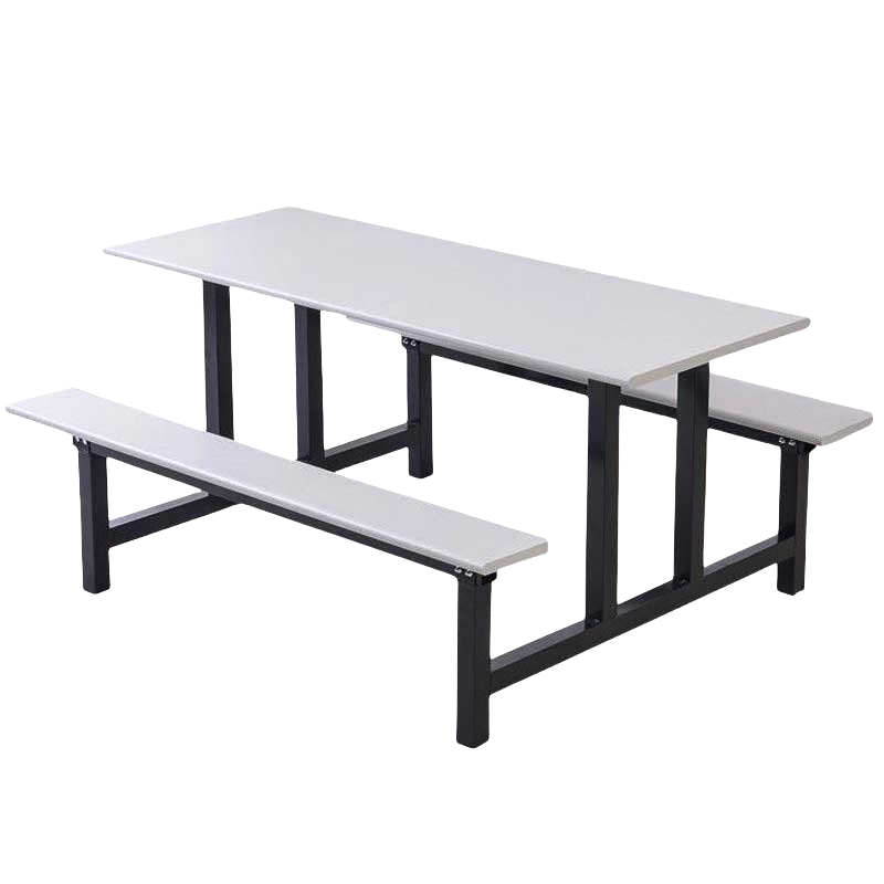 铭思达食堂连体餐桌六人位张高清大图