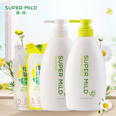 资生堂惠润绿茶野芳香洗发露600ml*2+护发素600ml