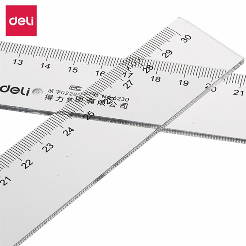 得力 6230直尺30cm 5把装