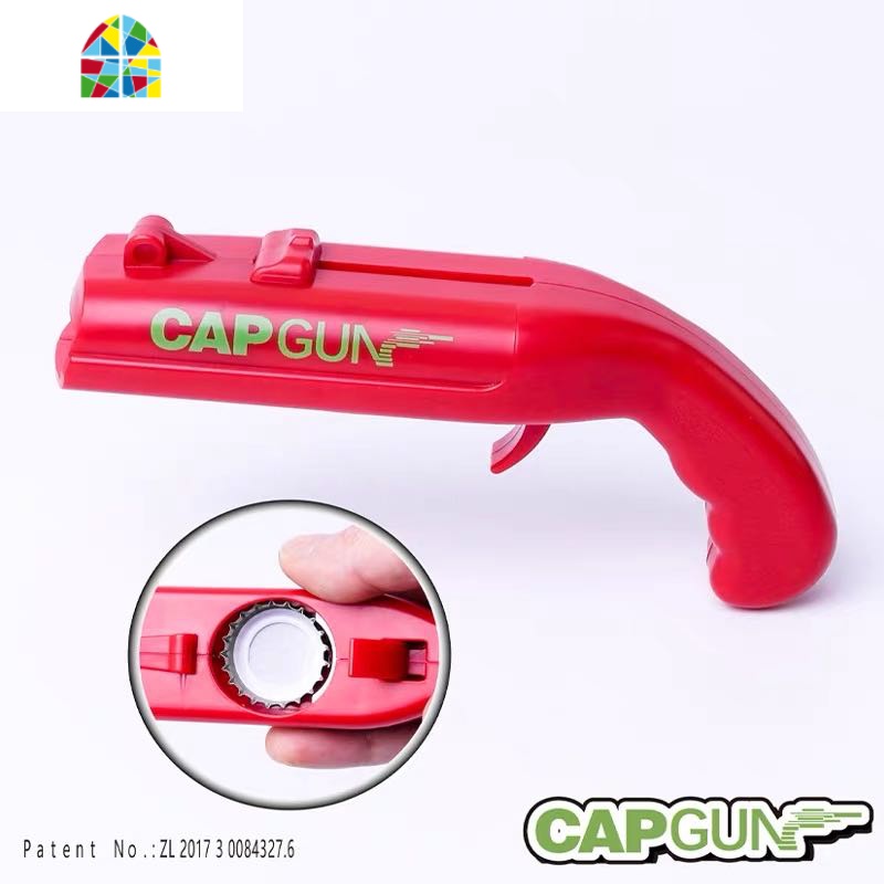抖音网红同款CAP GUN开瓶器弹射启瓶器啤酒启瓶器发射创意开瓶器 FENGHOU 一支装经典黑色即送6张贴纸高清大图