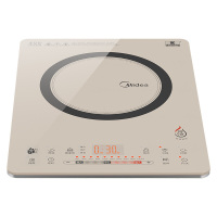 美的（Midea）电磁炉 C21-QH2130 恒匀火 十档火力滑控触摸 NEG微晶面板 一键桑拿蒸（赠不锈钢蒸锅）