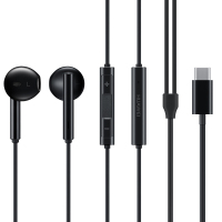 华为/HUAWEI 经典耳机CM-33 原装Type-C接口入耳式有线耳机 即插即听 三键线控 智能降噪 黑色