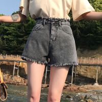 轻奢世家短裤女夏季新款韩版宽松显瘦学生热裤牛仔裤百搭ins破洞裤