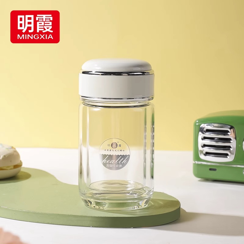 双层玻璃水杯女生小容量迷你高颜值果茶2025新款加厚个人户外运动专用杯子260ml