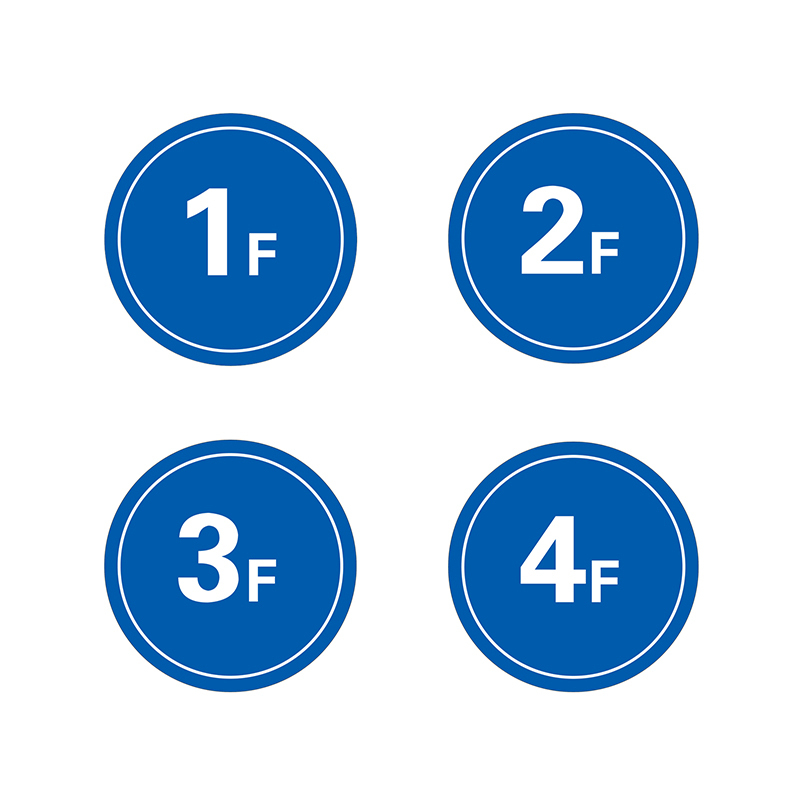 智工标牌楼层指示标识牌亚克力板材蓝底白字4545cm5mm