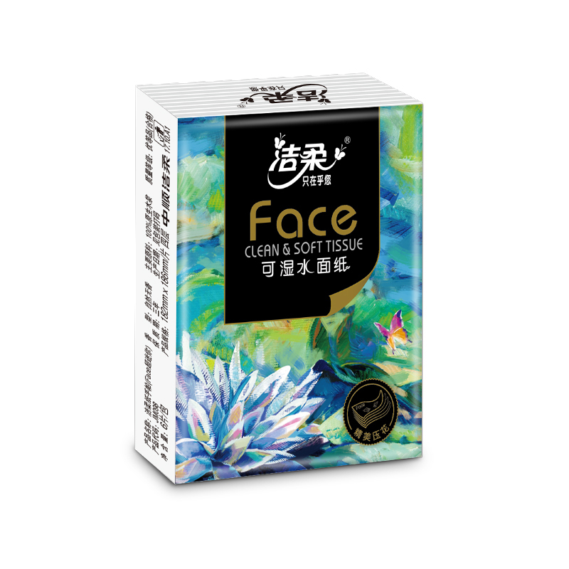 洁柔 手帕纸 油画系列 五层6片*18包 面巾纸 餐巾纸 擦手纸