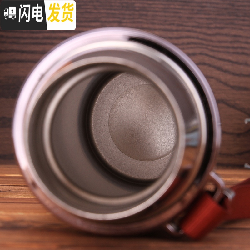 三维工匠大容量保温杯男女学生便携户外不锈钢真空水杯瓶壶车载1000杯子 本色550[送杯套]高清大图