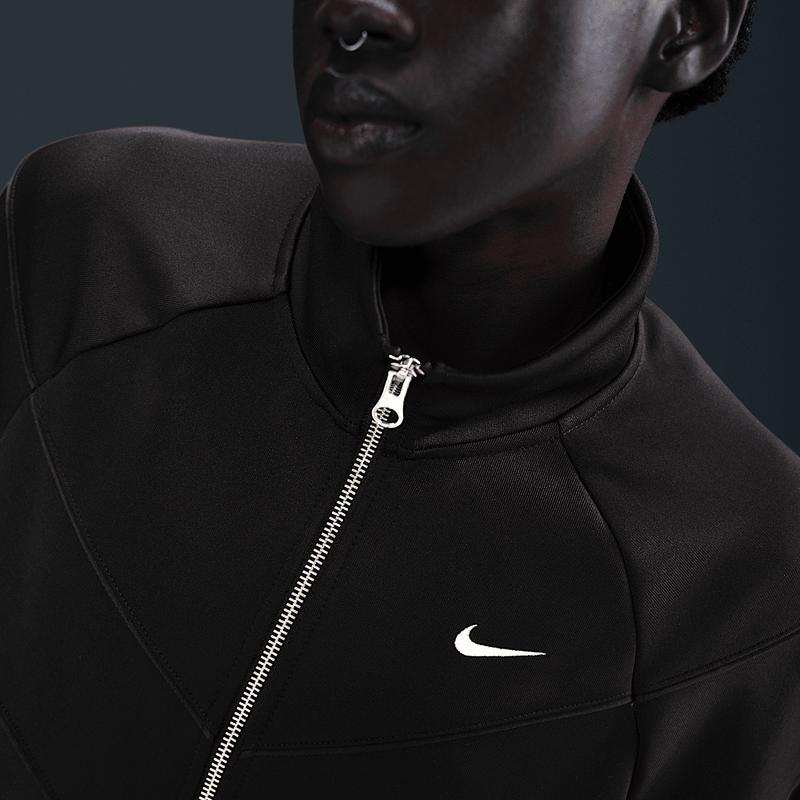 Nike/耐克女士复古风尼龙拼接针织运动夹克轻便防风潮流外套高清大图