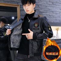 2020秋冬新款加绒PU男士皮衣青少年韩版潮流帅气机车皮夹克男装潮1411A 8962