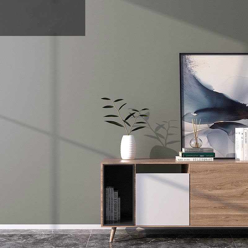 BONJEAN北欧无缝墙布 现代简约色墙纸卧室客厅电视背景墙 灰色壁布图片