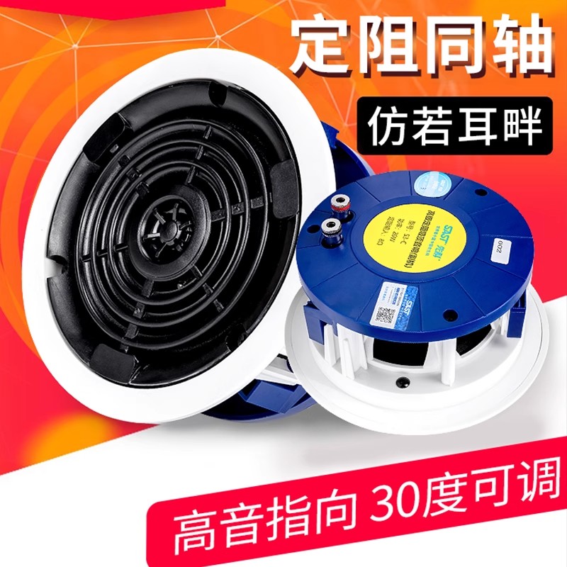 先科(SAST)吸顶式4.0家庭影院音响套装电视机家用客厅吊顶音箱3d环绕立体声嵌入式重低音功放套装蓝牙KTV