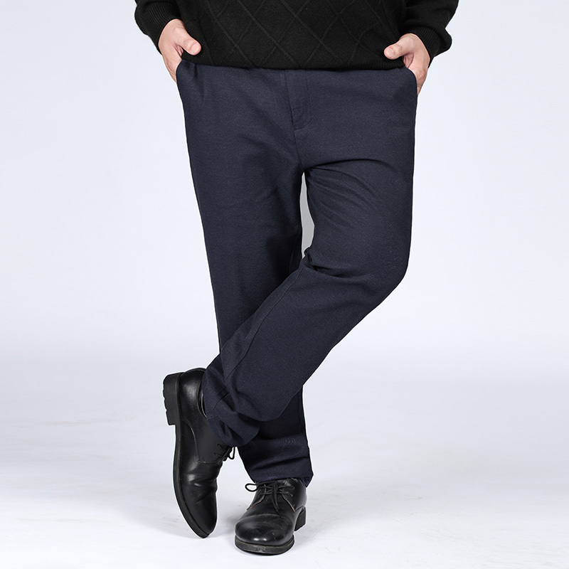 yuansu百胜狐大码男装男士商务休闲裤子多色宽松弹力胖人加肥加大长裤