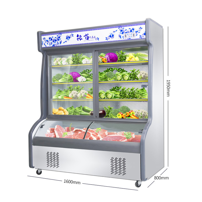 铭首(Minsow) HY-1600 点菜柜 760升1.6米 商用展示柜 上冷藏柜下微冻柜 保鲜柜 麻辣烫柜 冰柜
