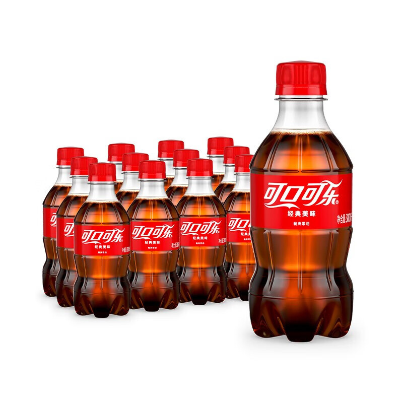 可口可乐碳酸饮料 300ml*12 瓶整箱装