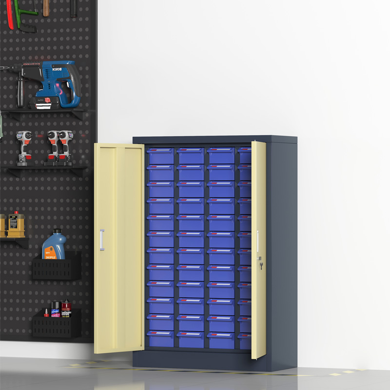 臻远 ZYLJG-W38 零件柜 48抽蓝色带门中号 666*280*986高清大图