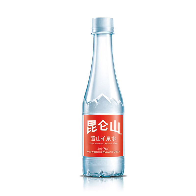 昆仑山 天然雪山矿泉水 高端矿泉水 350ml*24瓶 整箱装高清大图
