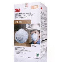 3M 8246CN 口罩 防酸性气体防尘防雾霾防异味PM2.5口罩头带式无呼吸阀R95级 20只