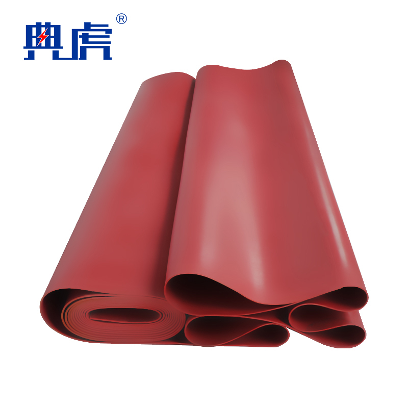 典虎 绝缘地垫 红色平面3mm*1.2m*10m 6kv 卷高清大图