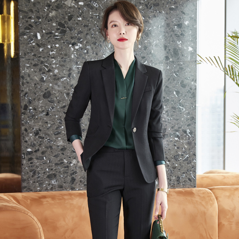 女先生女士套装 职业装套裤秋冬新款韩版时尚气质小西装女长袖西服套