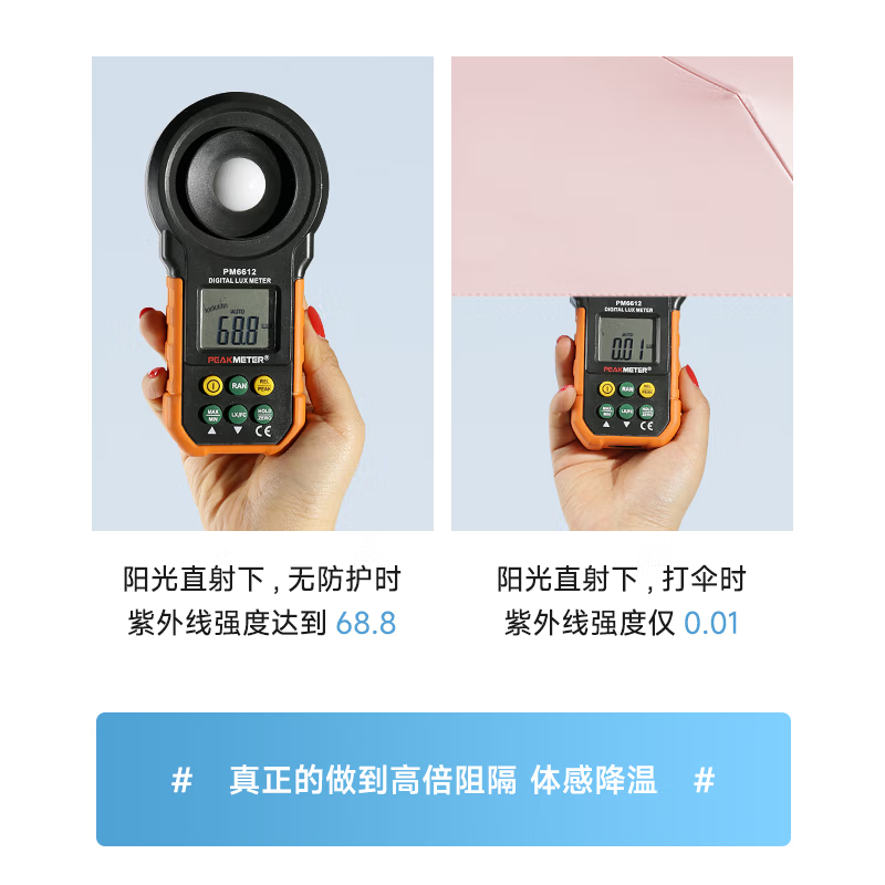 毕亚兹 胶囊五折晴雨伞 8骨黑色RY-104高清大图