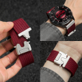 适用华为GT6手表表带GT5pro尼龙GT4/3弹力编织watch5/4/3pro新款酒红色马年3139B