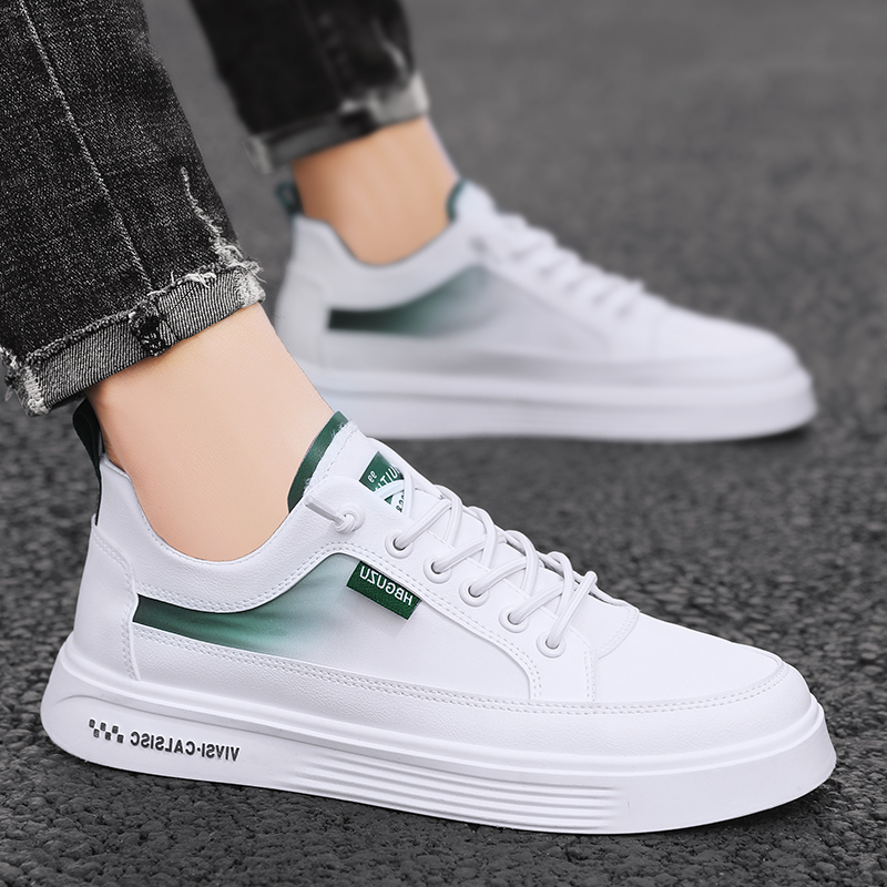 些久帆布鞋男夏季透气薄款休闲潮鞋平板鞋渐变色小白百搭白鞋网红夏款