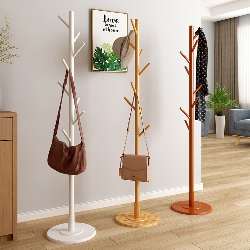 欧式木衣帽架闪电客创意圆盘底卧室客厅落地挂衣架衣服挂架