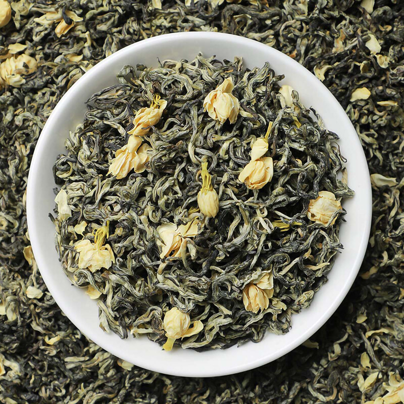 痴福新茶浓香型茉莉花茶散装花茶曲毫茉莉罐装1罐250克高清大图