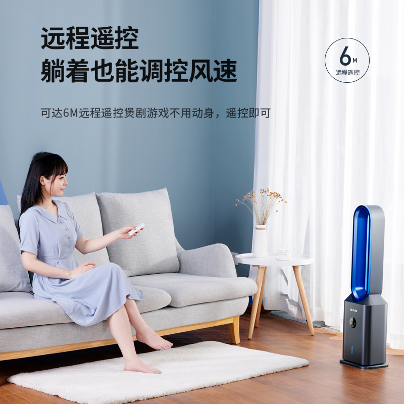先锋(SINGFUN)无叶风扇电风扇空气循环扇遥控定时水冷风扇负离子净化空调扇 DWY-S1