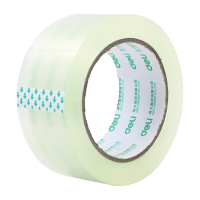 得力(deli)30333普透封箱胶带6卷/筒 60mm*100y透明胶带大卷胶带快递打包宽胶布