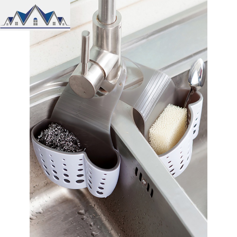 沥水篮厨房创意水置物架水池洗碗海绵收纳架塑料水龙头挂袋挂篮_5_792高清大图