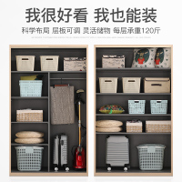 京洛阳台柜玄关储物收纳柜木纹钢制铁皮柜子家用衣柜鞋柜防晒防潮带锁